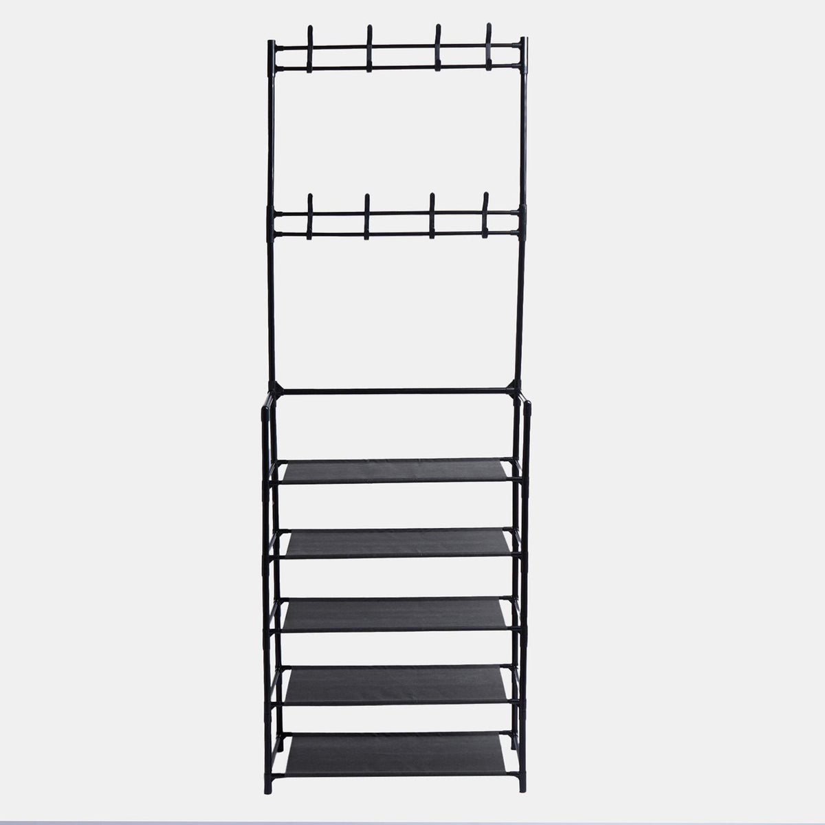 16 Hook Shelving Rack Storage Tier Unit Hallway Home Decor Wire Office Organiser