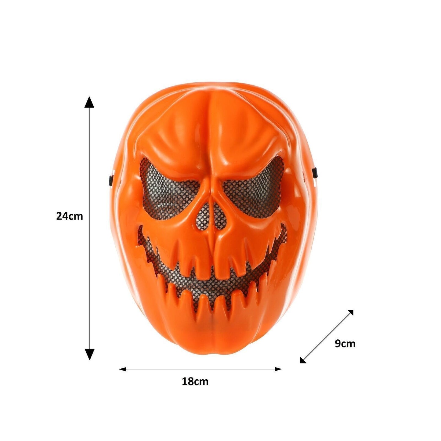 Halloween Mask Pumpkin Head Costume Adult Outfit Scary Spooky Horror