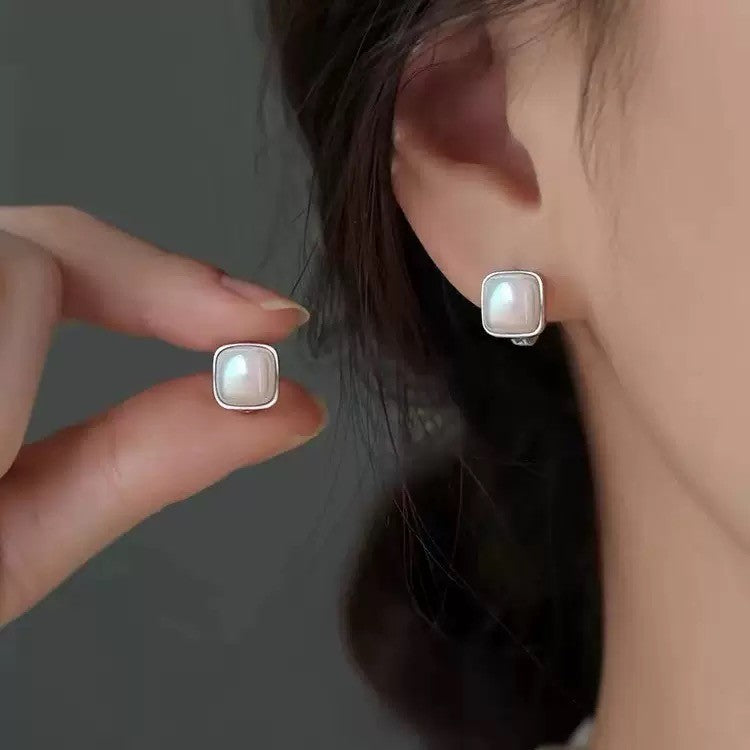 925 Sterling Silver Elegant Pearl Hoop Earrings Jewellery Women Girls Gift UK