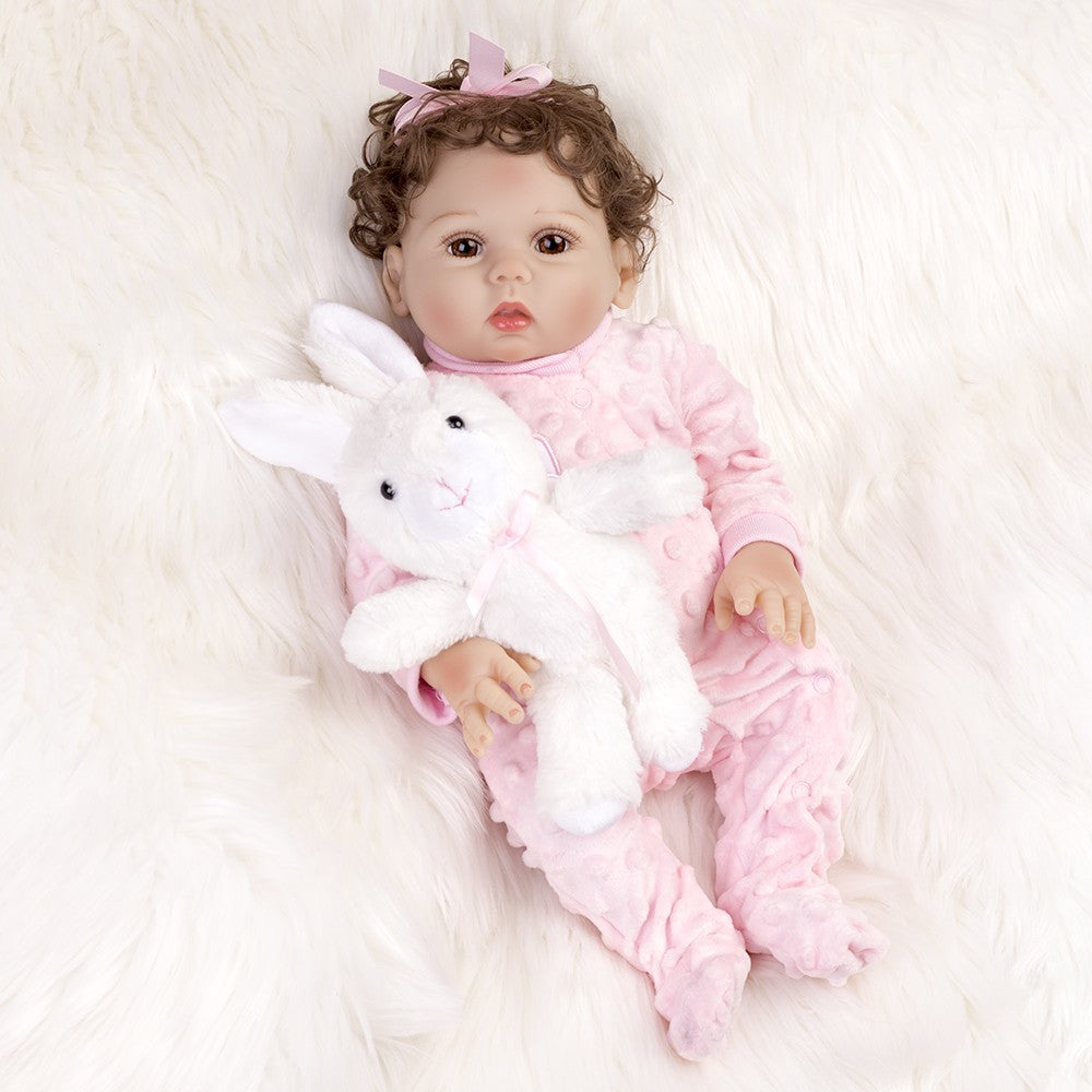 18inch Reborn Baby Dolls Realistic Full Body Vinyl Silicone Newborn Baby Girl UK