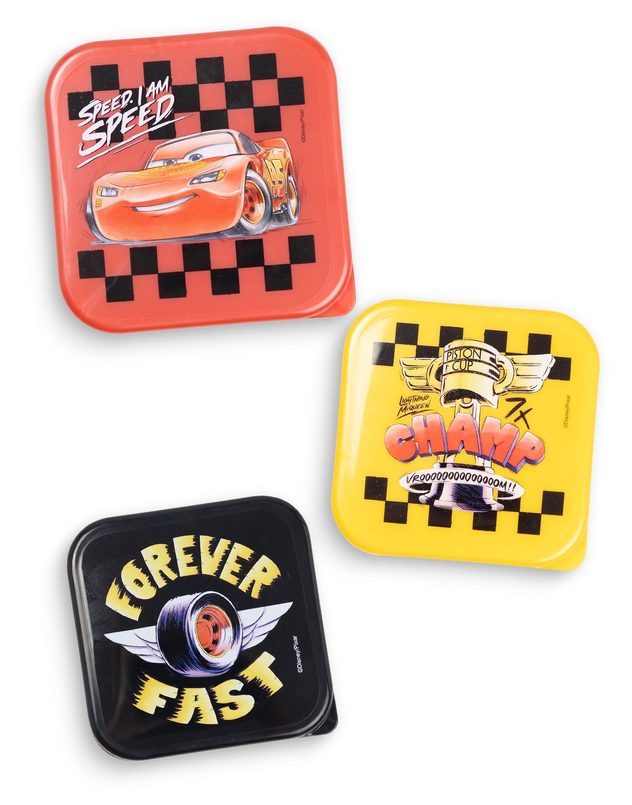 Disney Lunch Bag Bottle and 3 Snack Pot | Boys Red | Official Merch