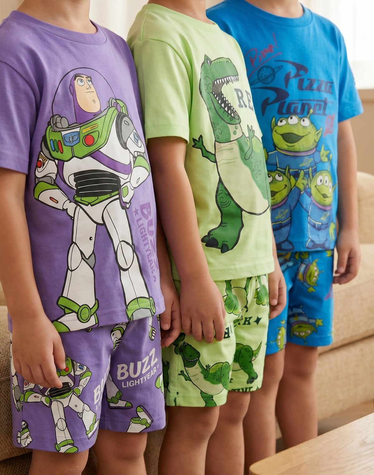 Disney Multi-Pack of 3 Short Sleeve Short Leg Pyjama Set | Boys Multicoloured |