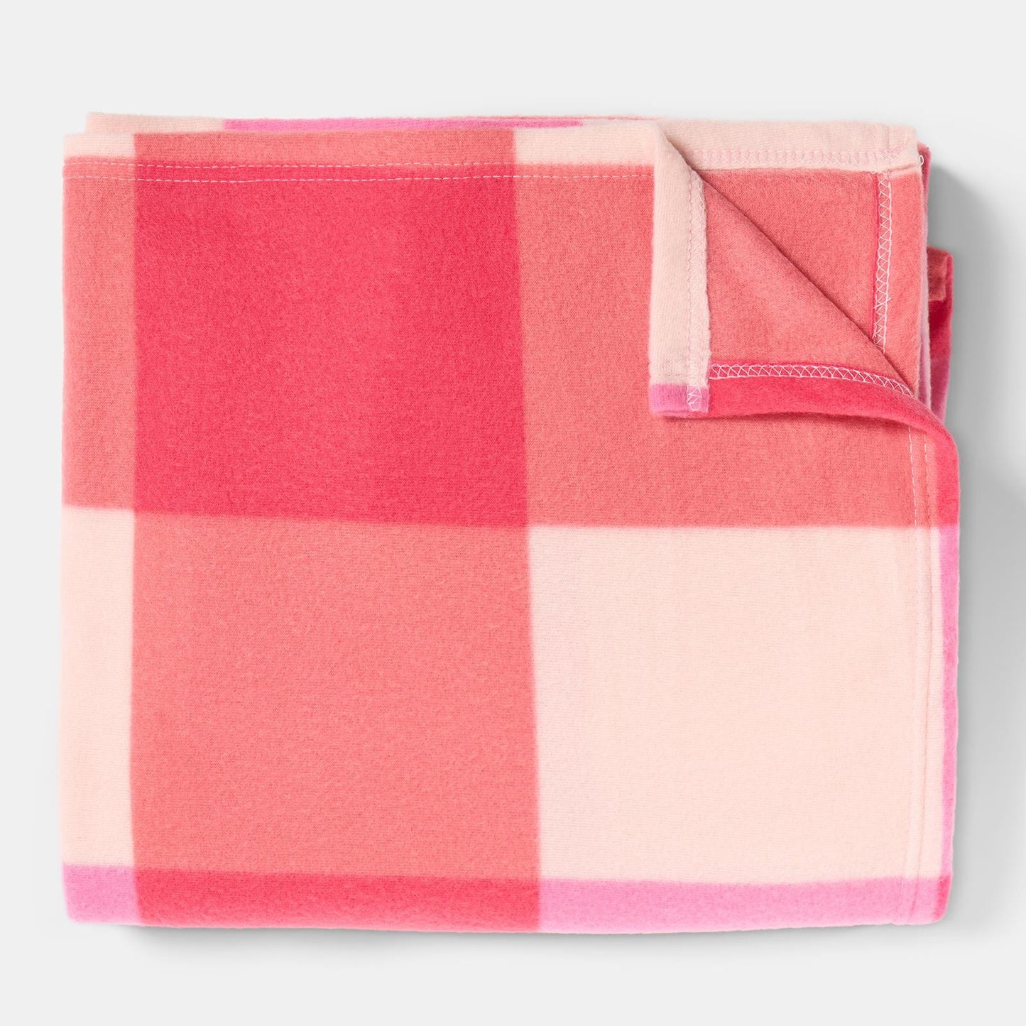 OHS Gingham Print Throw Soft Blanket Polar Fleece Lightweight Bedspread