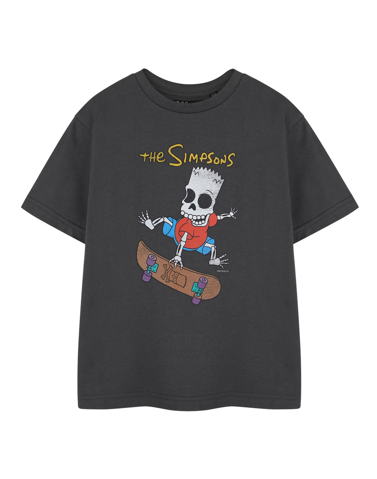 The Simpsons Short Sleeved T-Shirt | Boys Charcoal | Official Merch