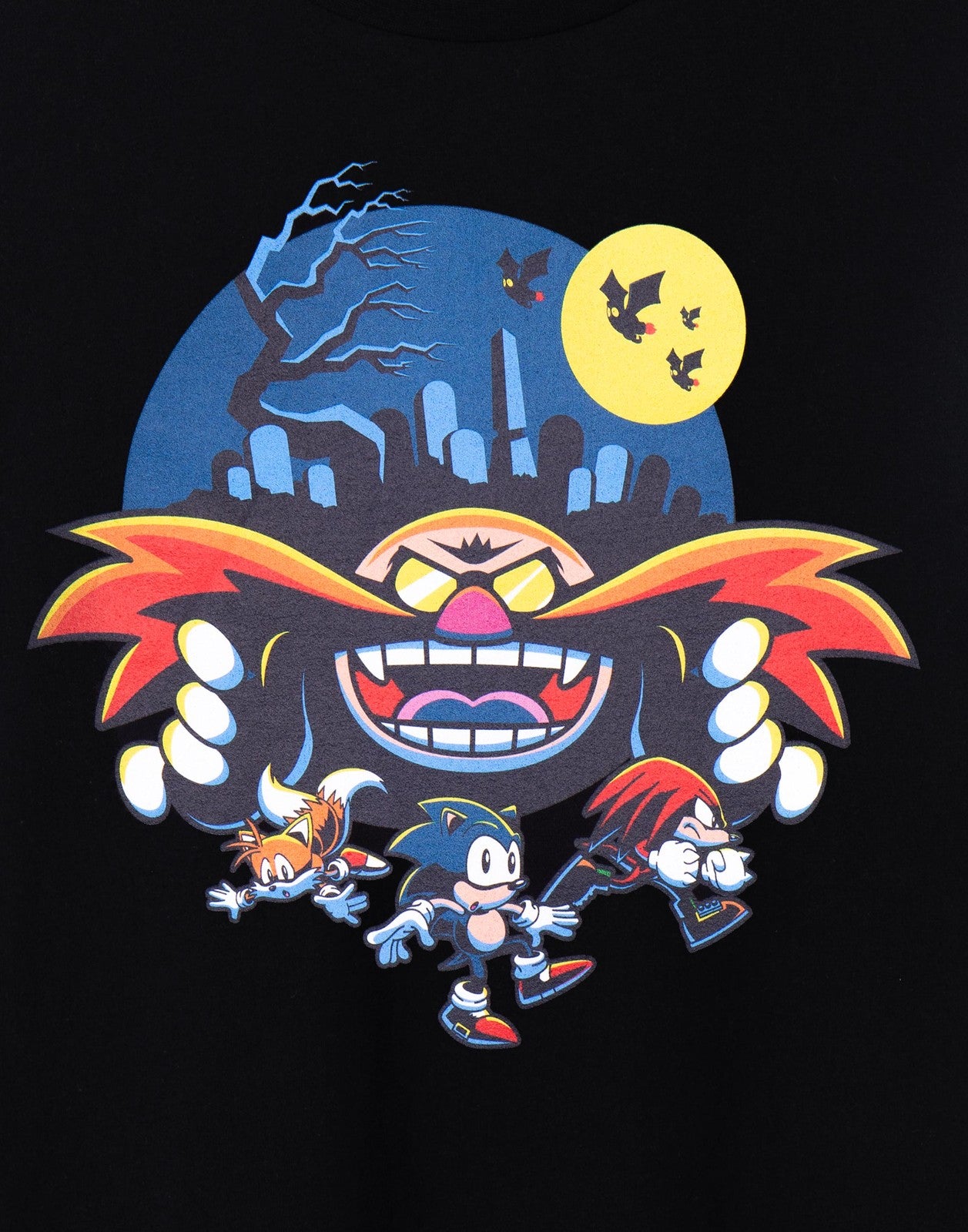 Sonic the Hedgehog Short Sleeved T-Shirt | Mens Black | Official Merch