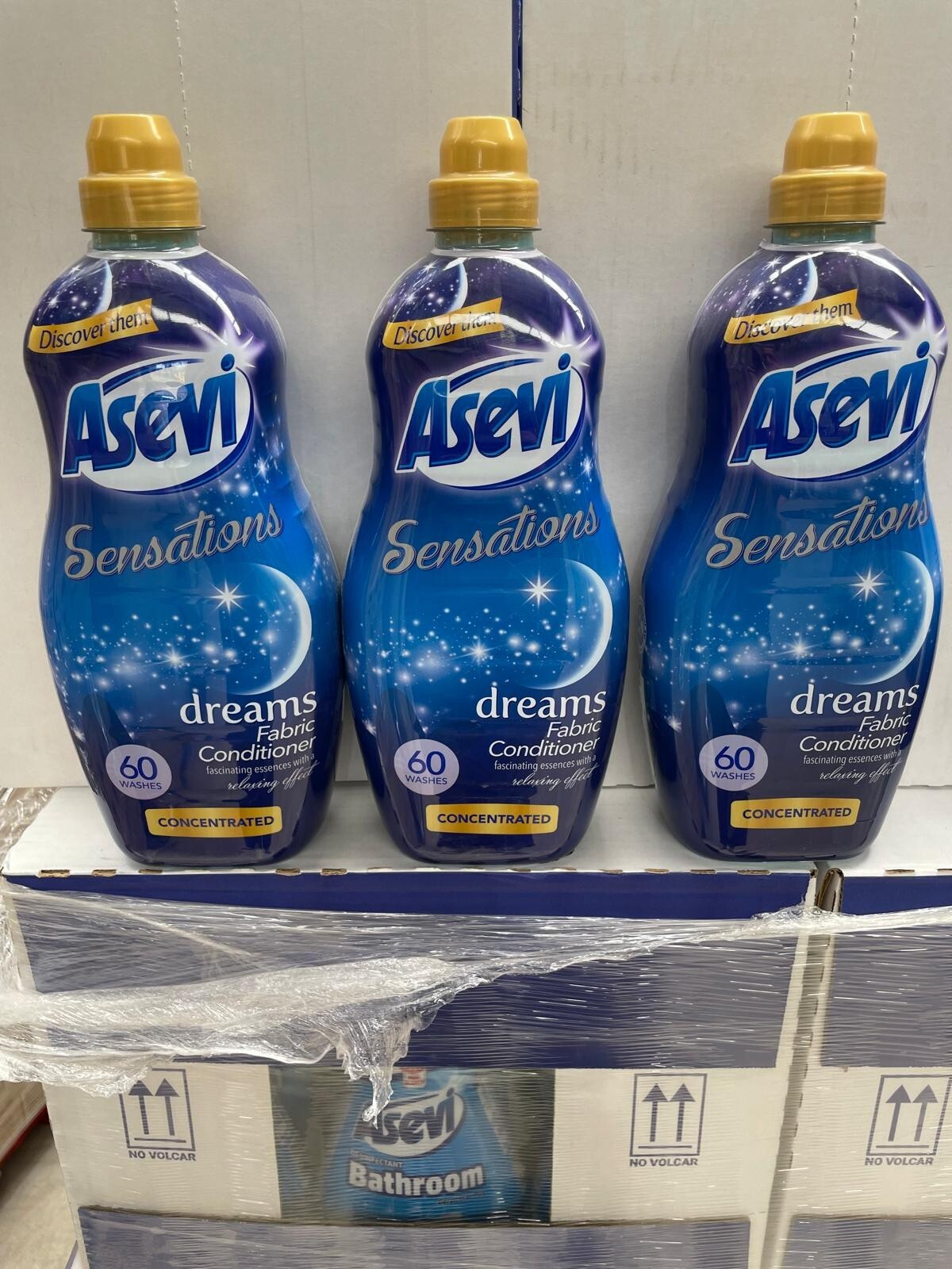 Asevi Bundle Spanish Cleaning Products Bathroom Cleaner Fabric Softener Blue