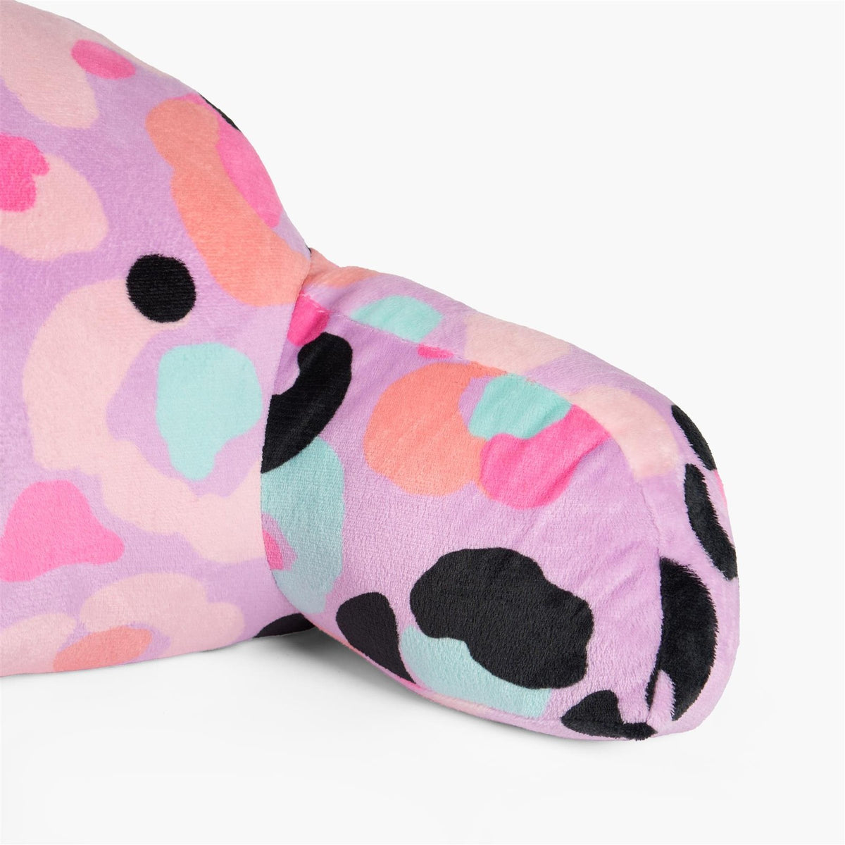 OHS Leopard Cuddle Cushion Kids Soft Fleece Reading Pillow Arms Lumbar Bed Chair