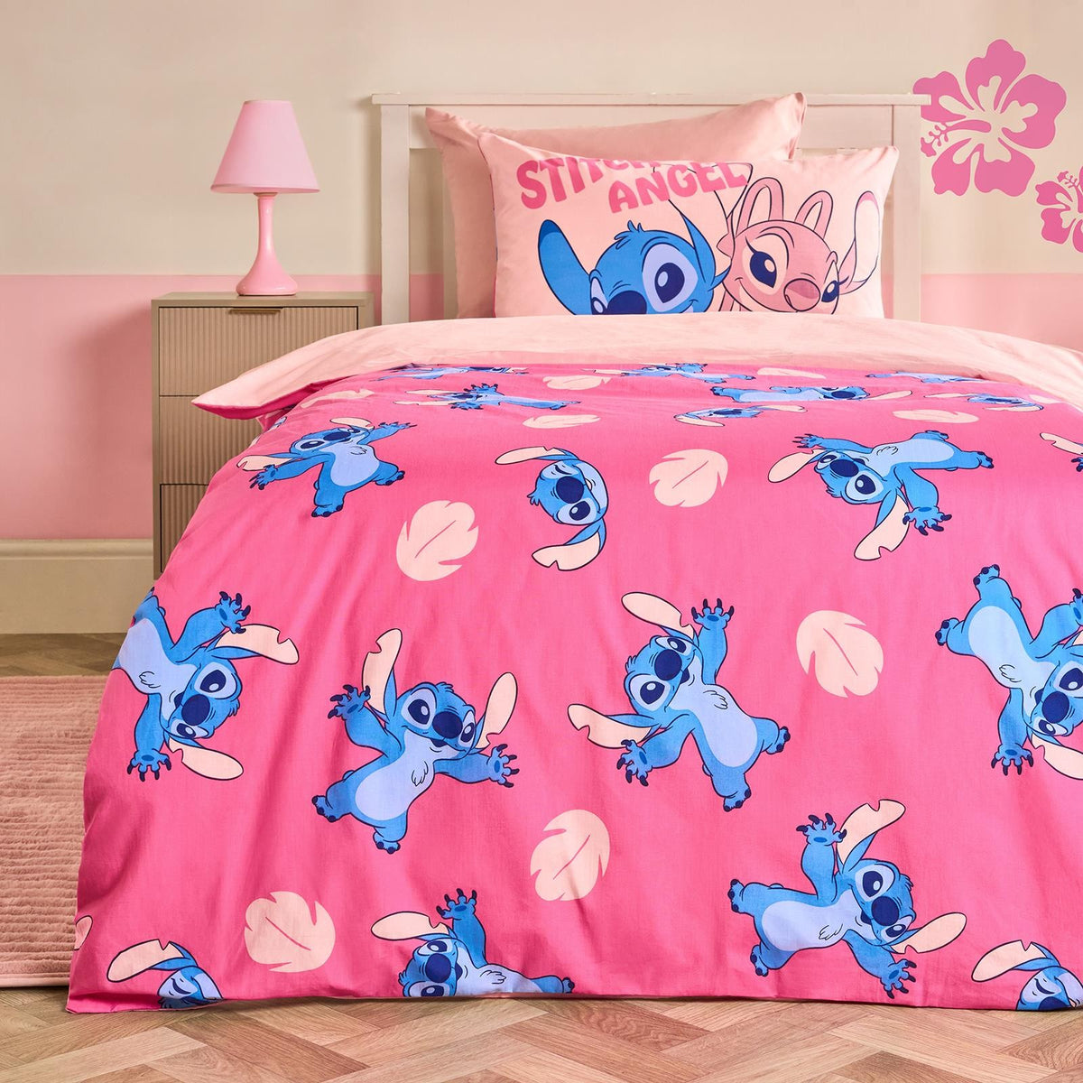 OHS x Stitch Bedding Set Kids Soft Polycotton Duvet Cover with Pillowcase