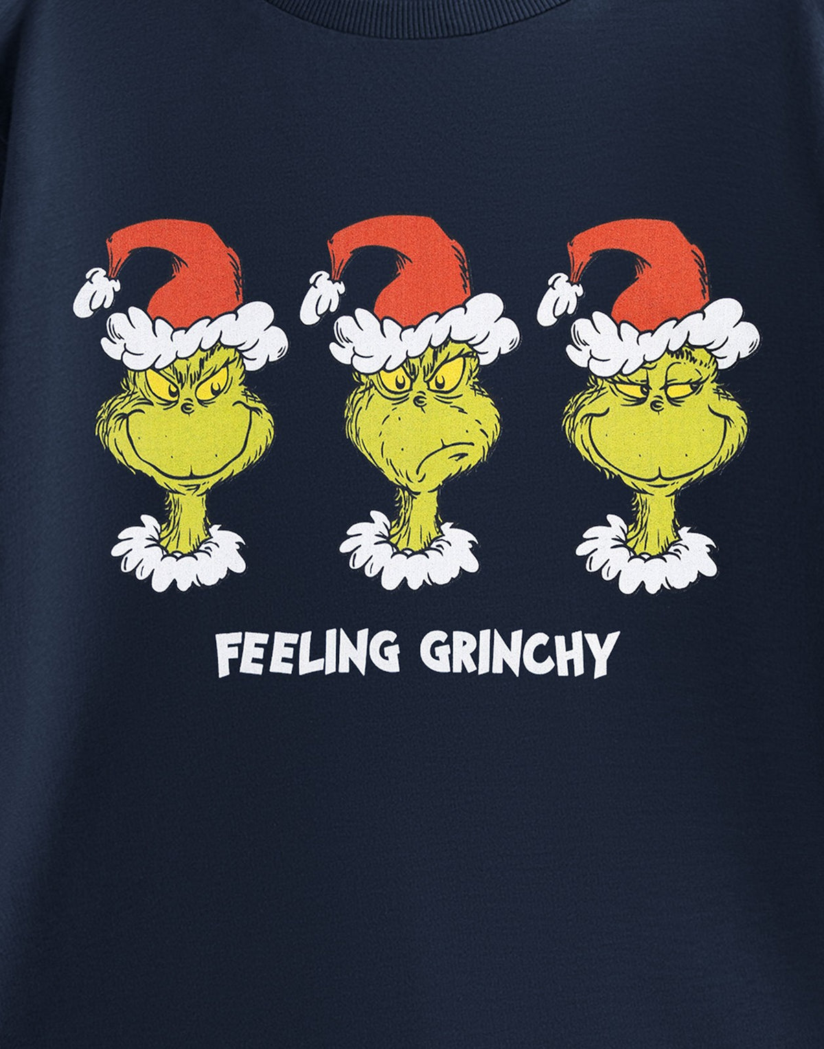 The Grinch Short Sleeved T-Shirt | Unisex Kids Navy | Official Merch