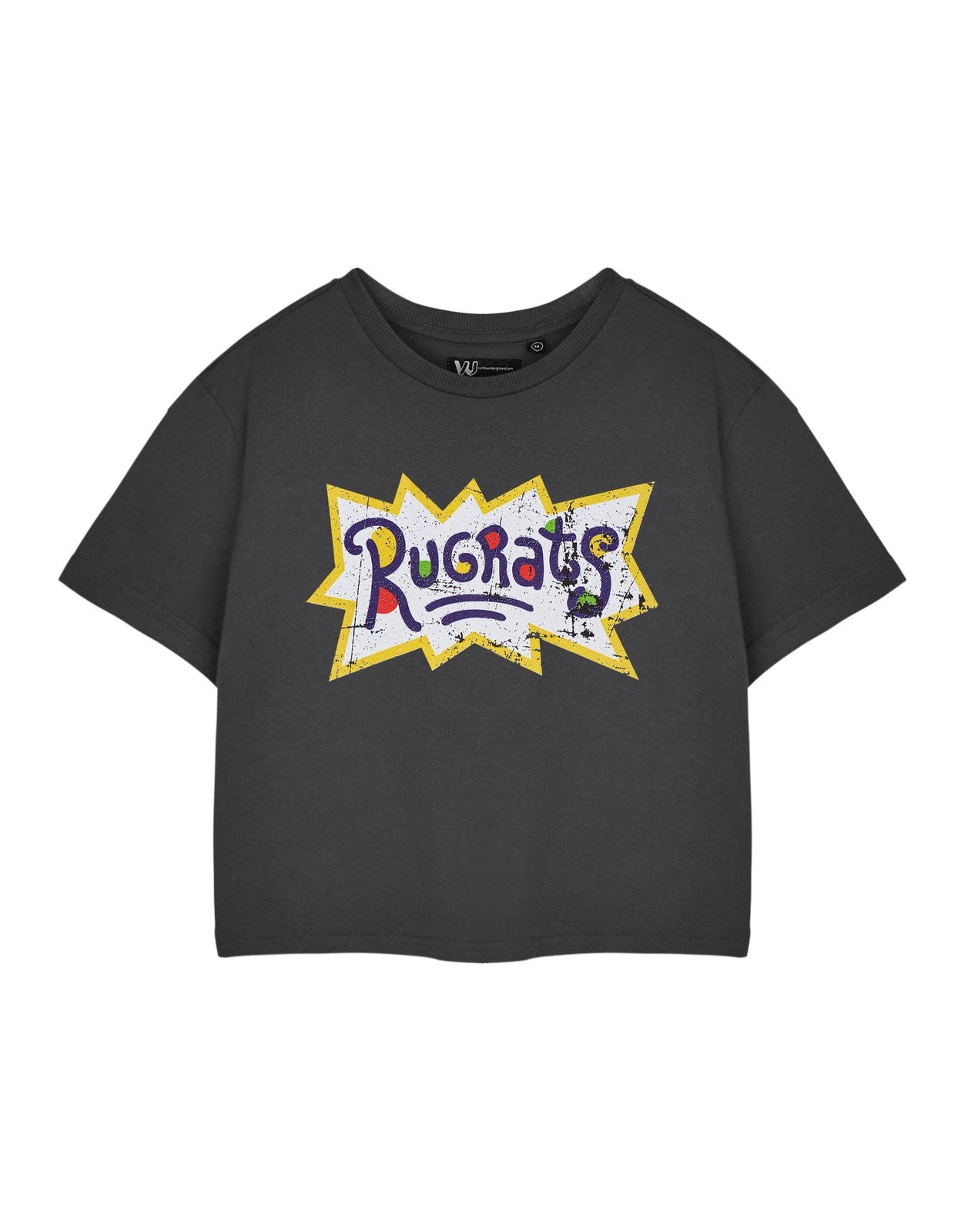 Rugrats Cropped Short Sleeved T-Shirt | Womens Charcoal | Official Merch
