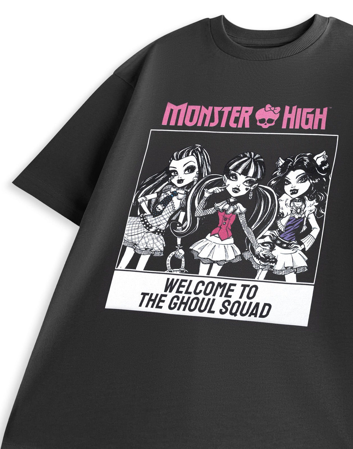 Monster High Short Sleeved T-Shirt | Unisex Charcoal | Official Merch