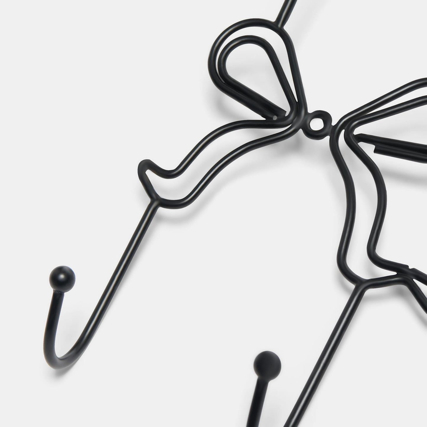 OHS Bows Over the Door Hook Hanger 5 Hooks Coats Towel Rack