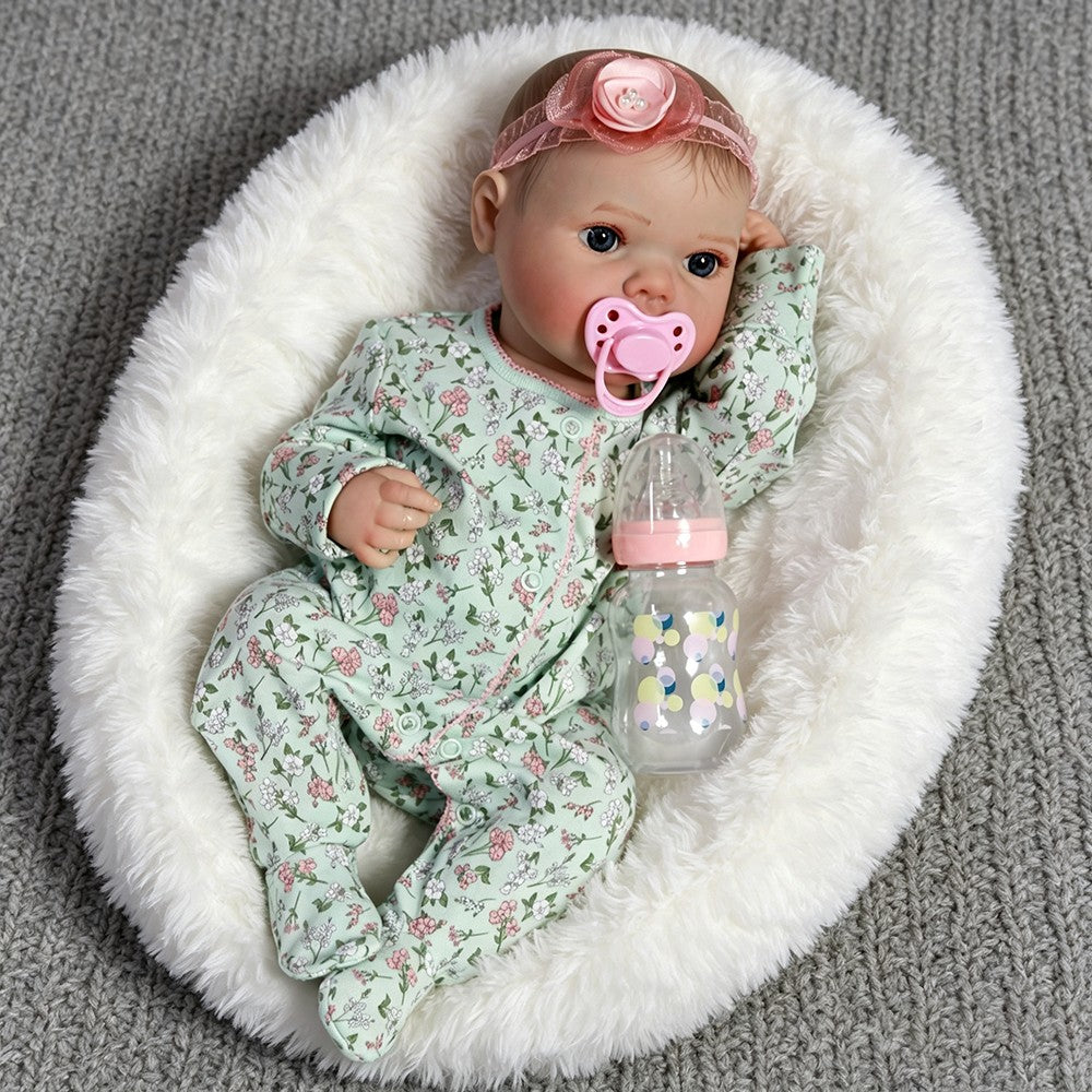 Handmade Real Reborn Dolls Lifelike Baby Girl Doll Full Body Vinyl Silicone  Toy