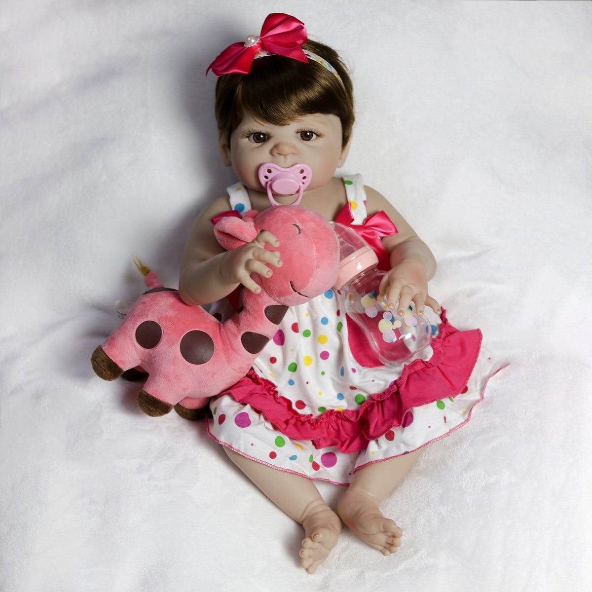 22'' Realistic Twins Reborn Baby Dolls Full Body Vinyl Silicone Boy Girl Gift UK