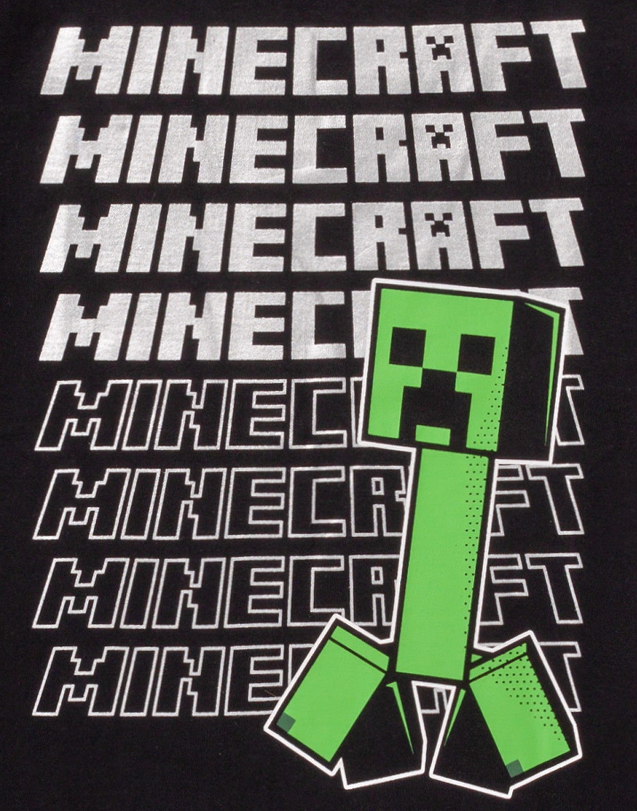 Minecraft Short Sleeved T-Shirt | Boys Black Gaming | Official Merch