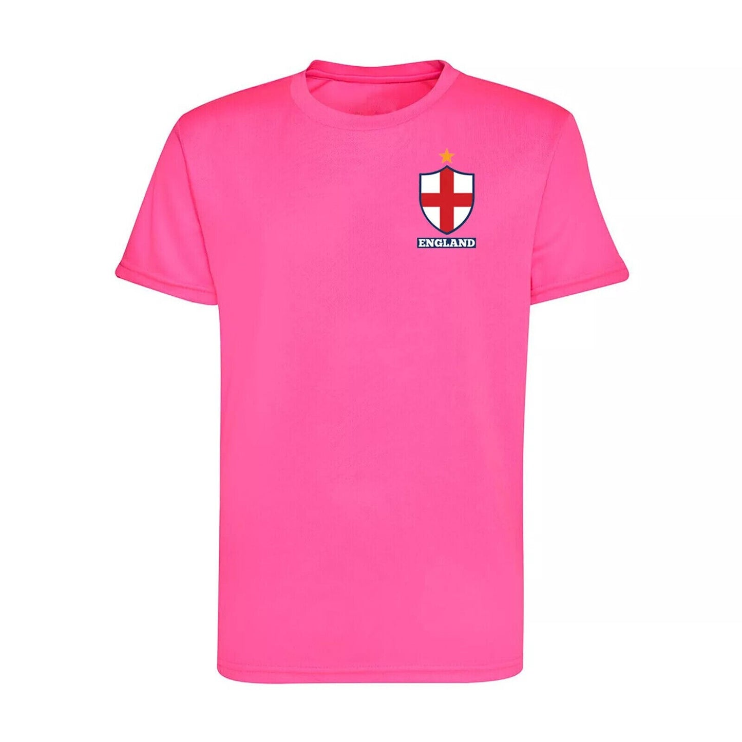 Personalised Kids Pink England Style Football Kit - Shirt Shorts Bag Socks & Cap