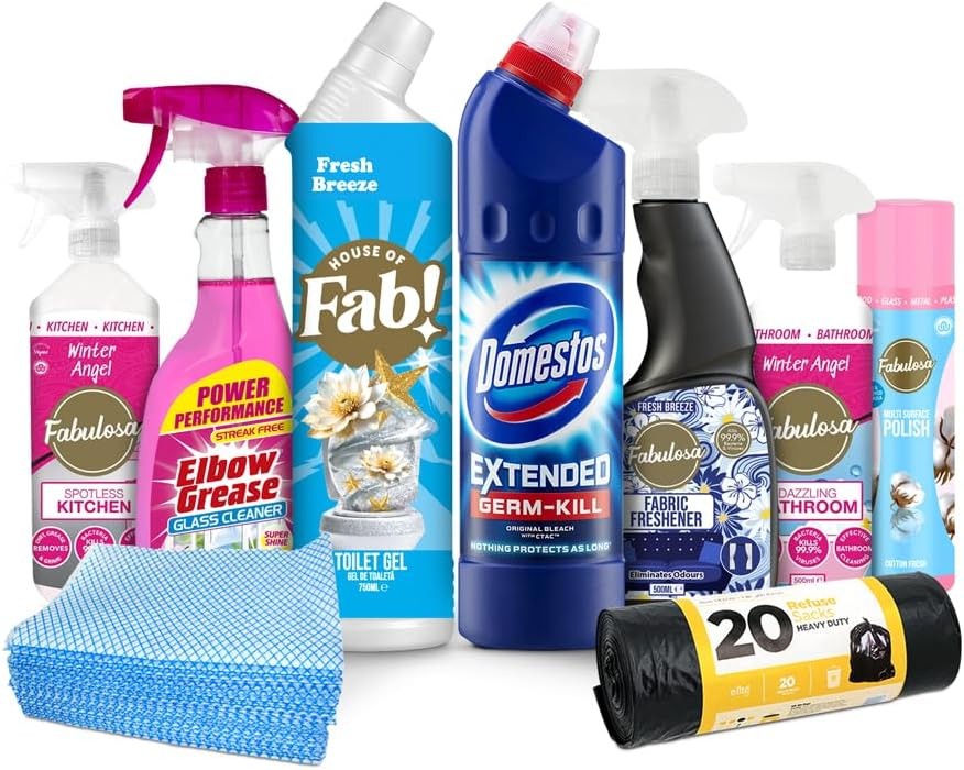 9 Piece Sunday Blitz Cleaning Bundle All-in-One Home Cleaning Kit Perfect for