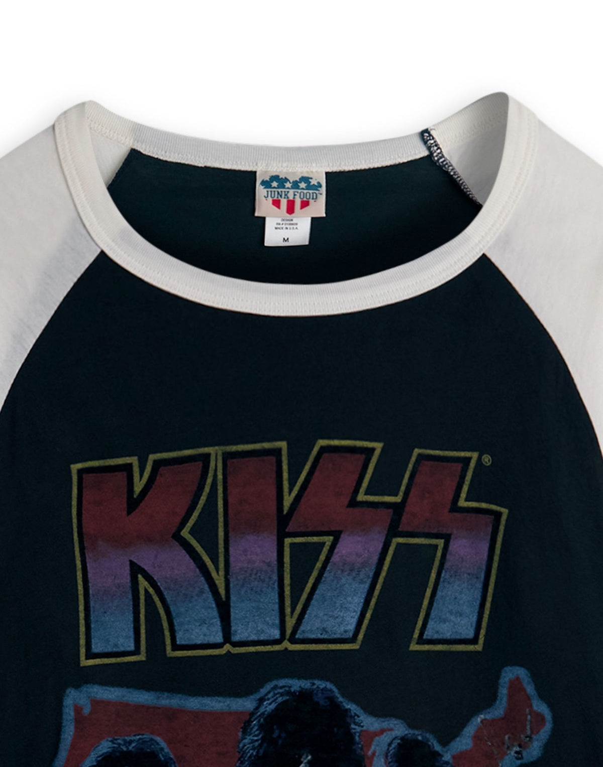 Kiss Raglan Short Sleeved T-Shirt | Unisex Black | Official Merch
