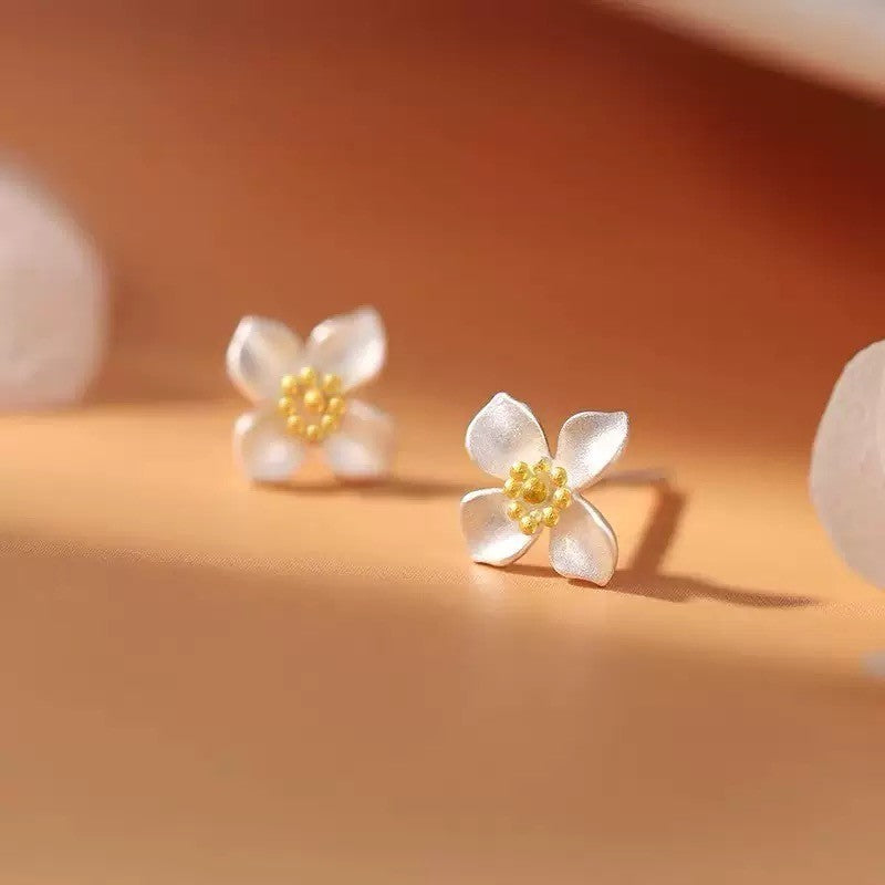925 Sterling Silver Stud Lovely Flower Earrings Jewellery Women Girls Gift UK