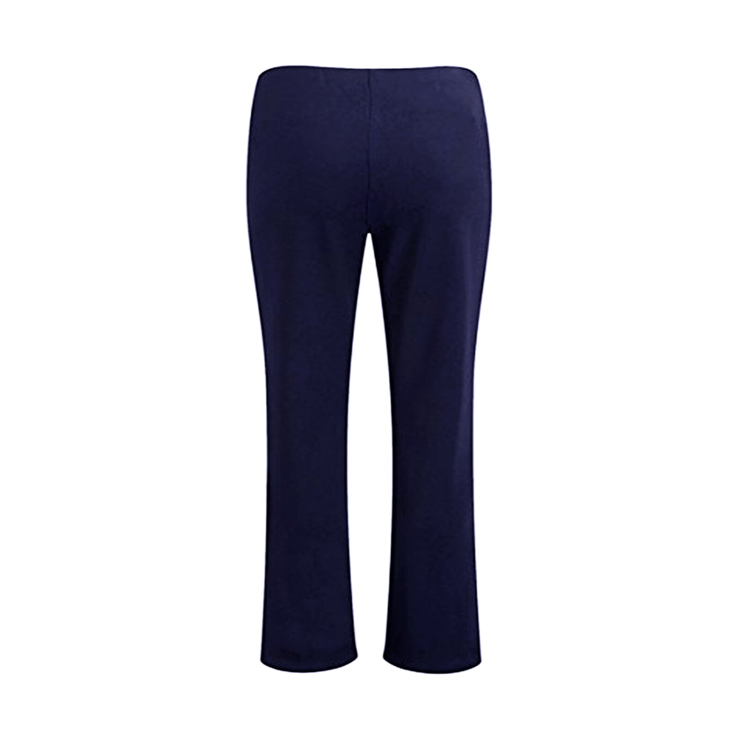 GIRLS SCHOOL TROUSER PULL ON FINELY RIBBED ELASTICATED WAIST BOOTLEG BOTTOM PANT