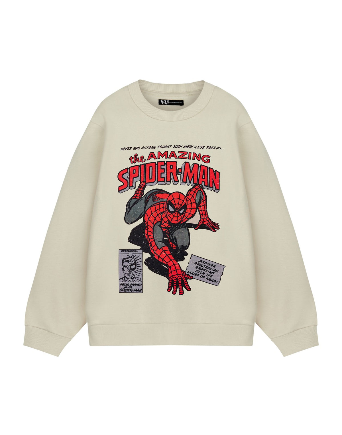 Marvel Sweatshirt | Mens Oatmeal | Official Merch