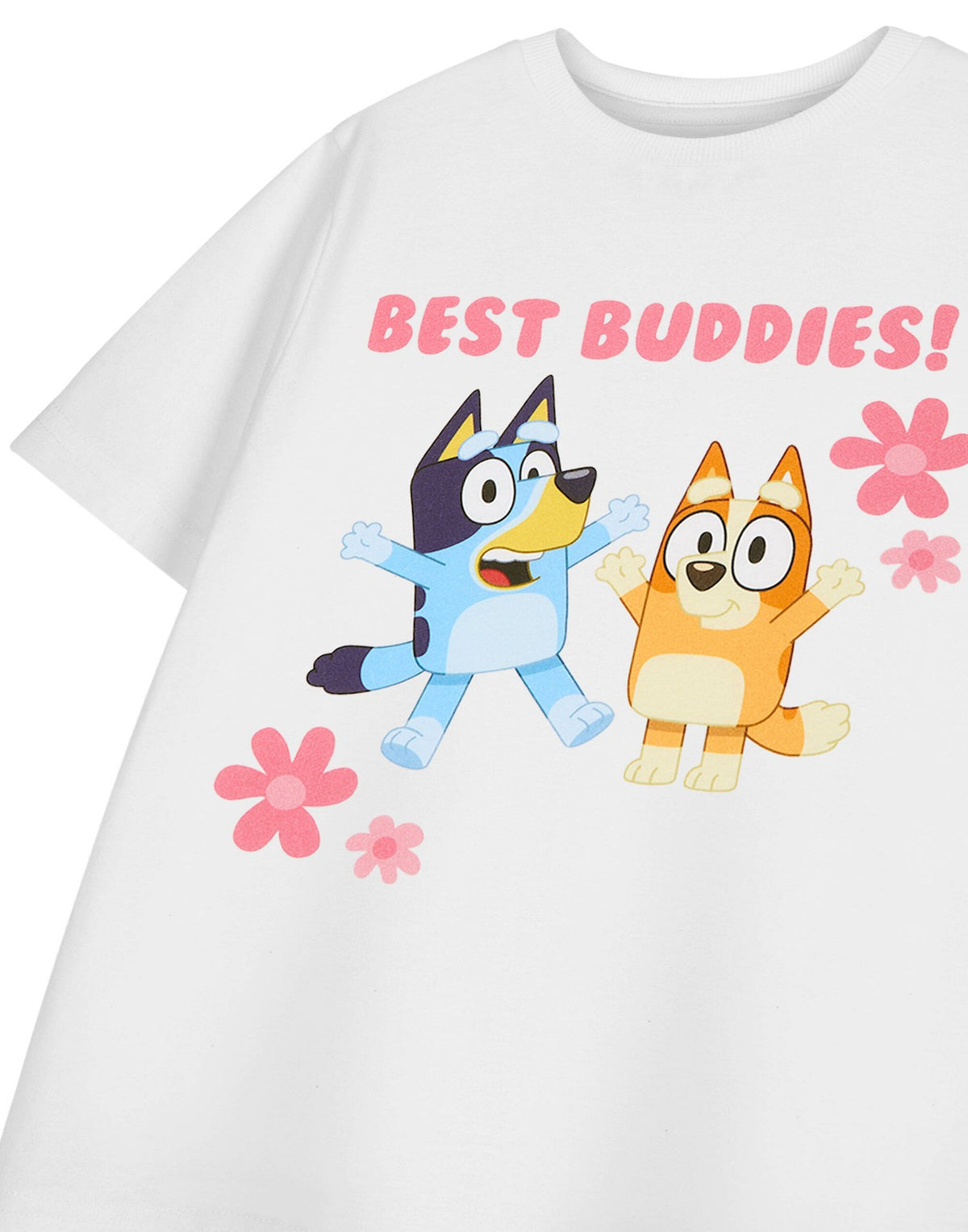 Bluey Short Sleeved T-Shirt | Girls White | Official Merch