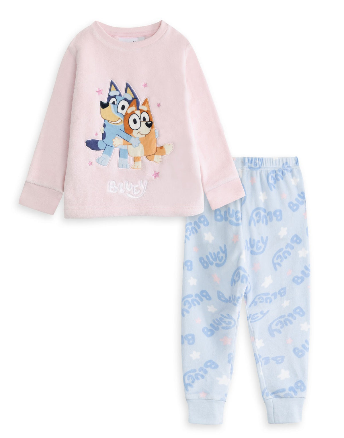 Bluey Long Sleeve Long Leg Pyjama Set | Girls Pink | Official Merch