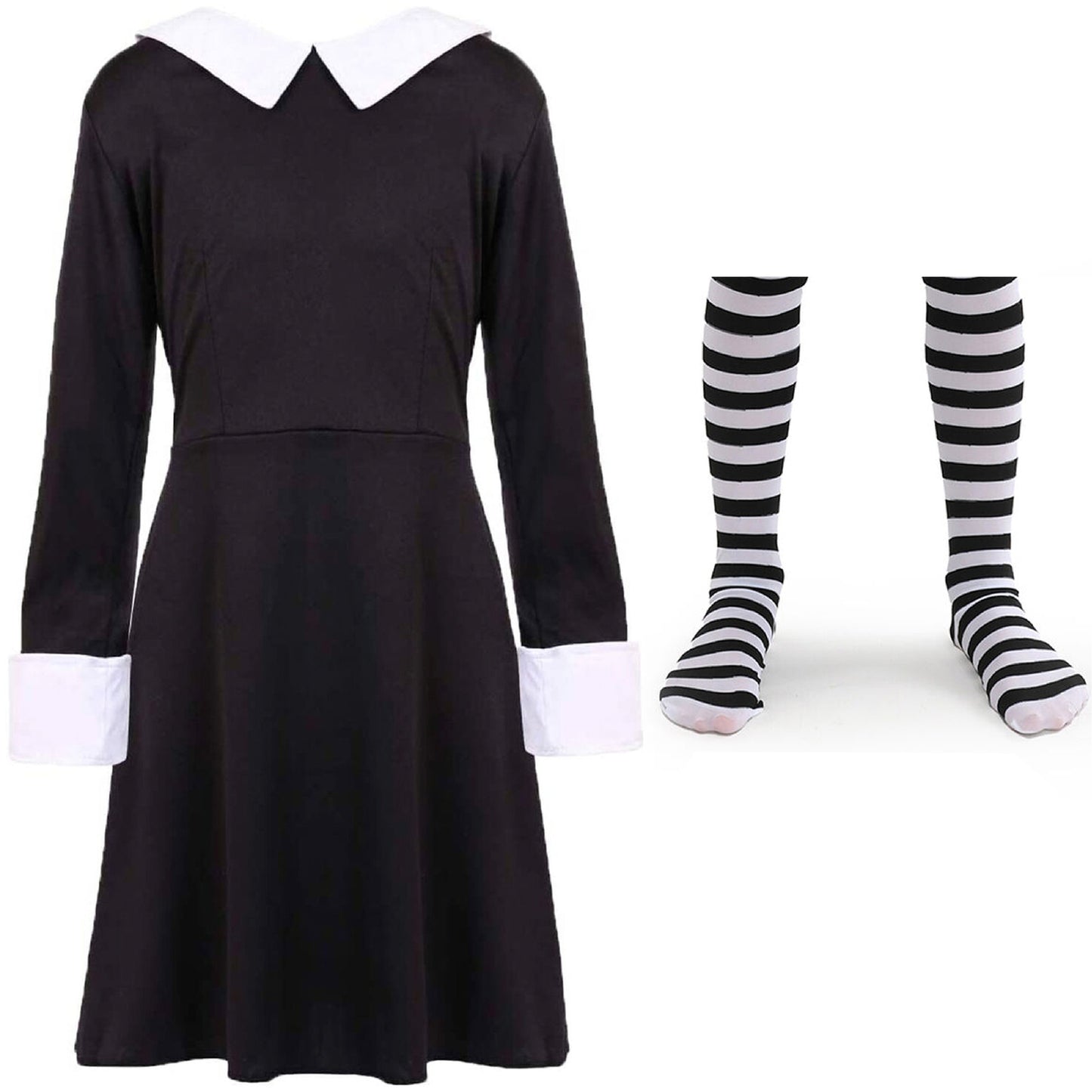 GIRLS MIDWEEK HORROR COSTUME KIDS HALLOWEEN SPOOKY FANCY DRESS CHILD OUTFIT