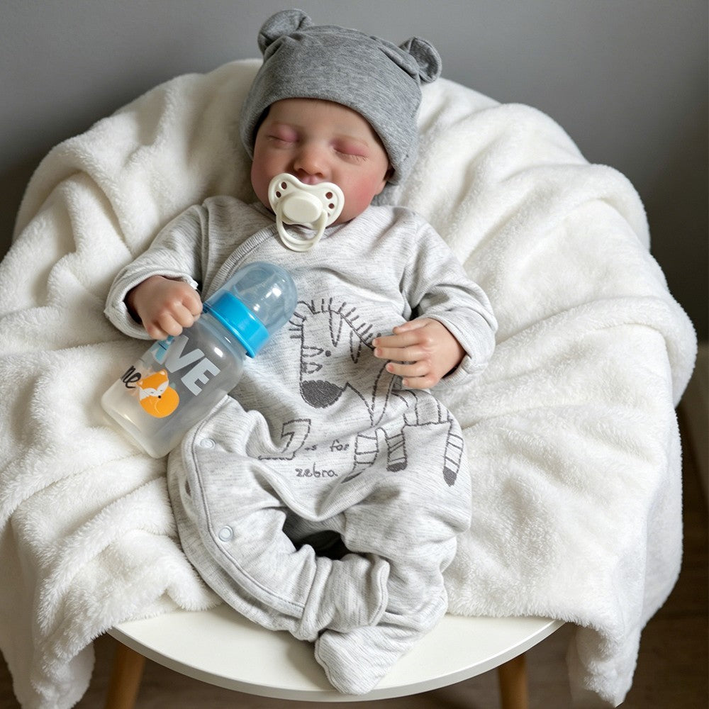 Handmade Realistic Reborn Baby Dolls Boy Vinyl Silicone Lifelike Newborn Doll UK