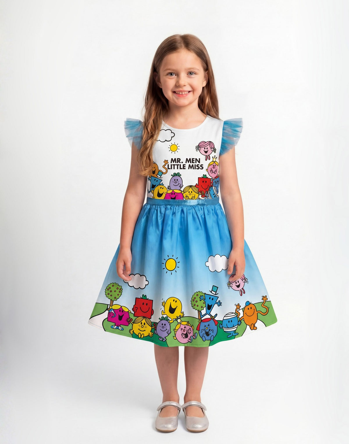 Mr. Men 2 Piece Costume | Girls Blue | Official Merch