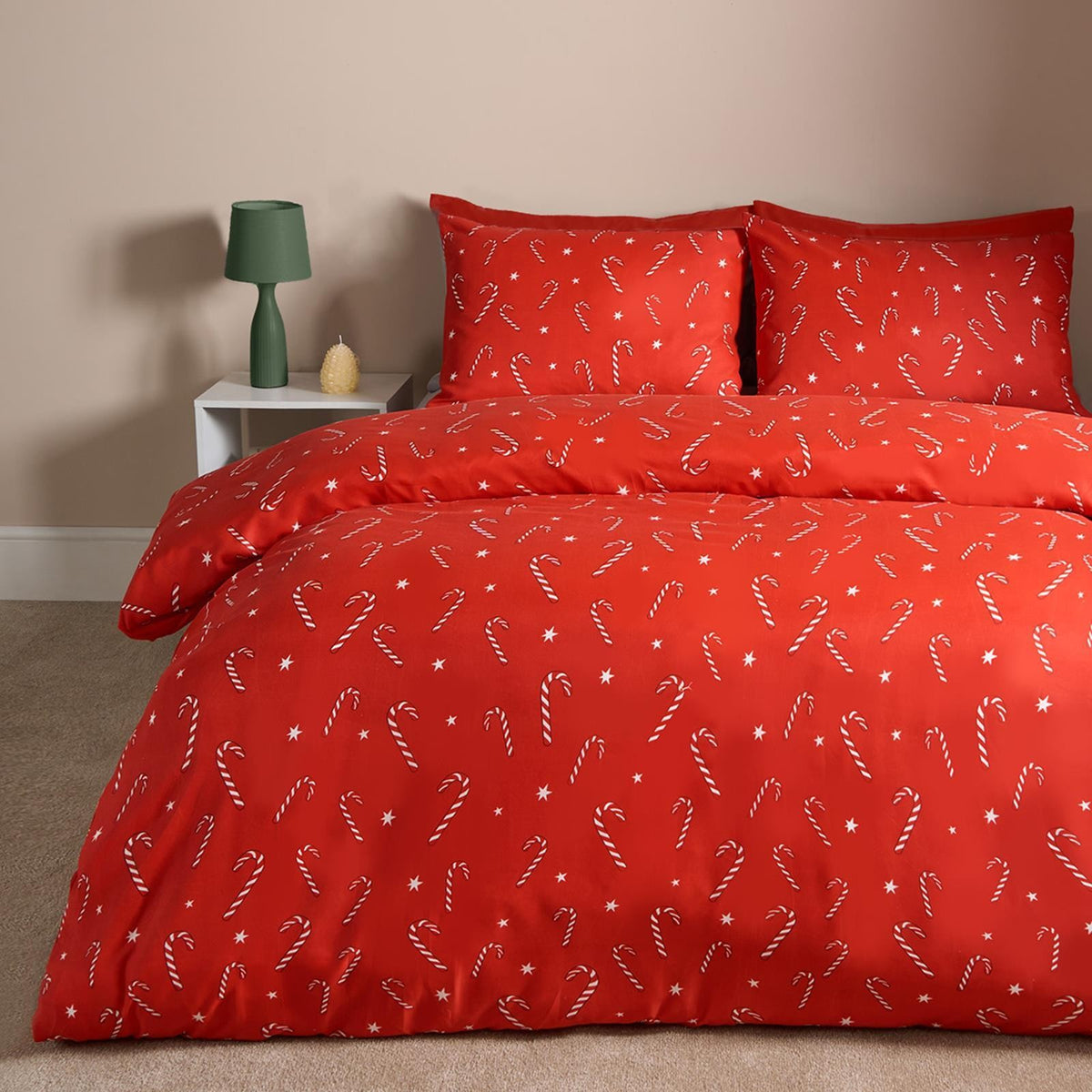 OHS Xmas Reversible Bedding Set Novelty Kids Duvet Cover with Pillowcase Double