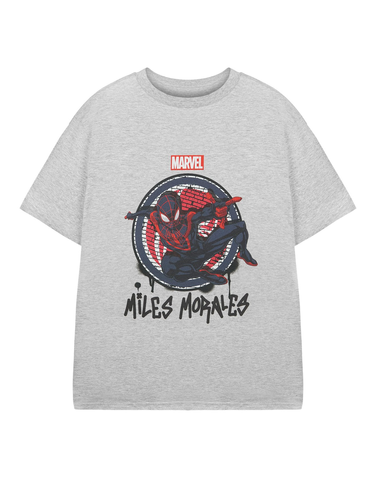 Marvel Short Sleeved T-Shirt | Boys Grey Marl | Official Merch