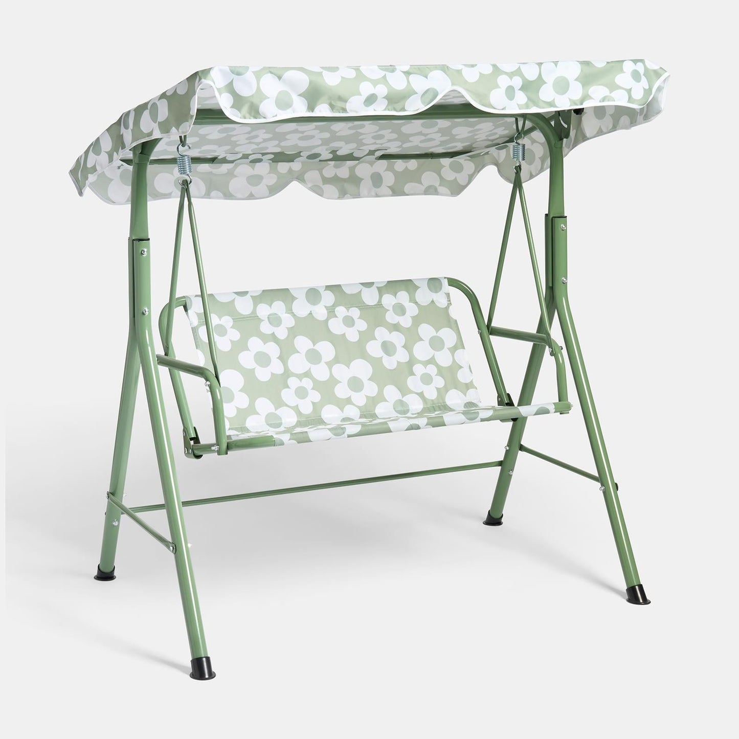 OHS Kids Swing Bench Canopy Daisy 2 Seater Garden Outdoor Patio Play Set