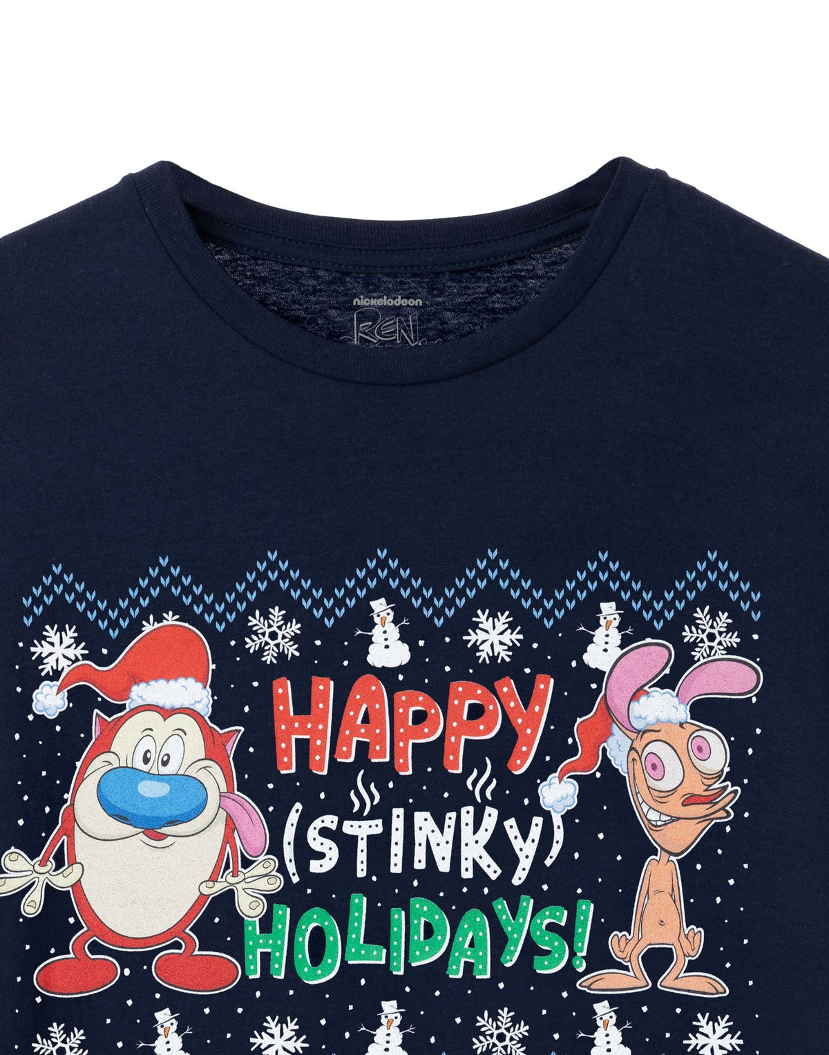 Ren & Stimpy Short Sleeved T-Shirt | Mens Navy | Official Merch