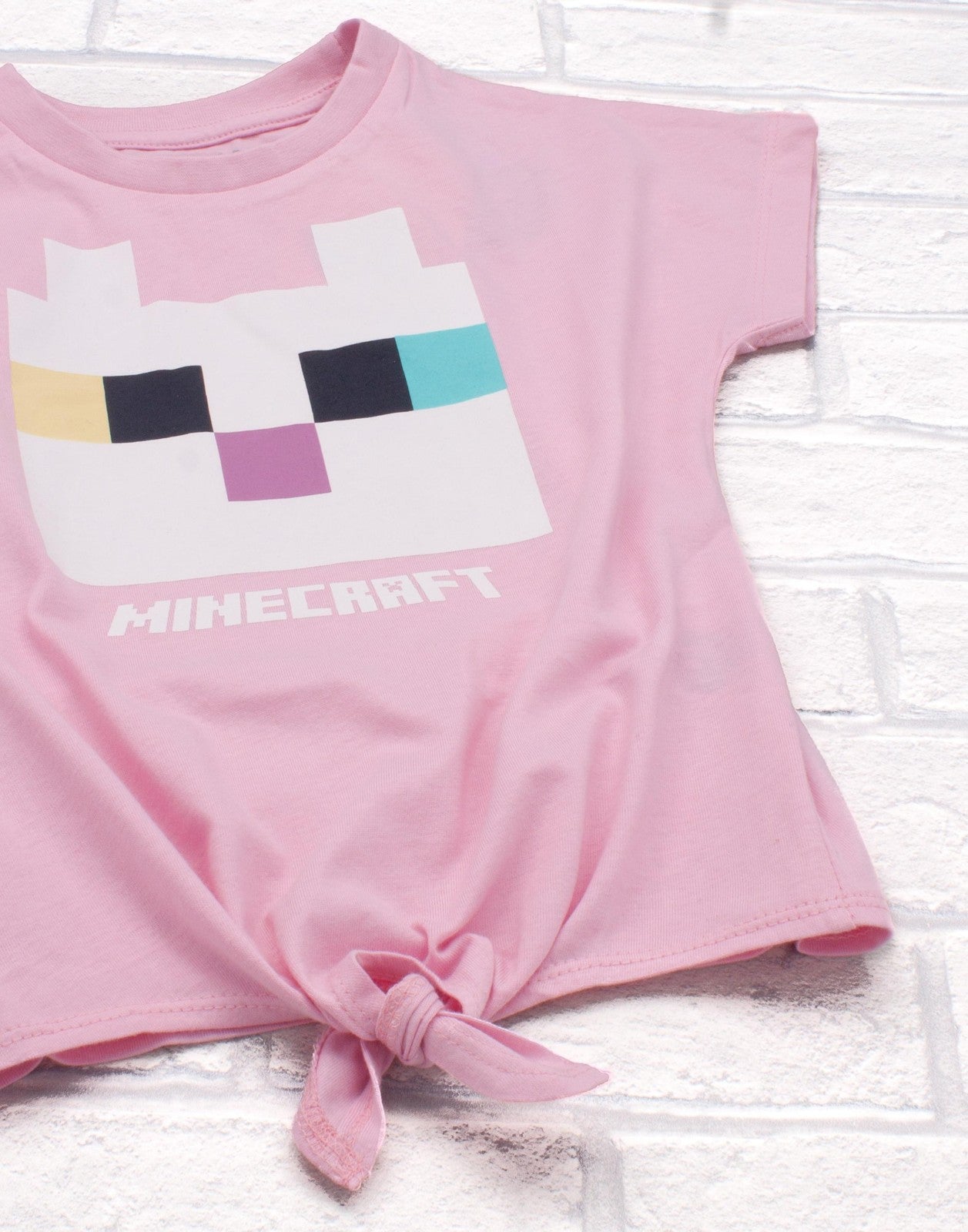 Minecraft Short Sleeved T-Shirt | Girls Pink Gaming | Official Merch