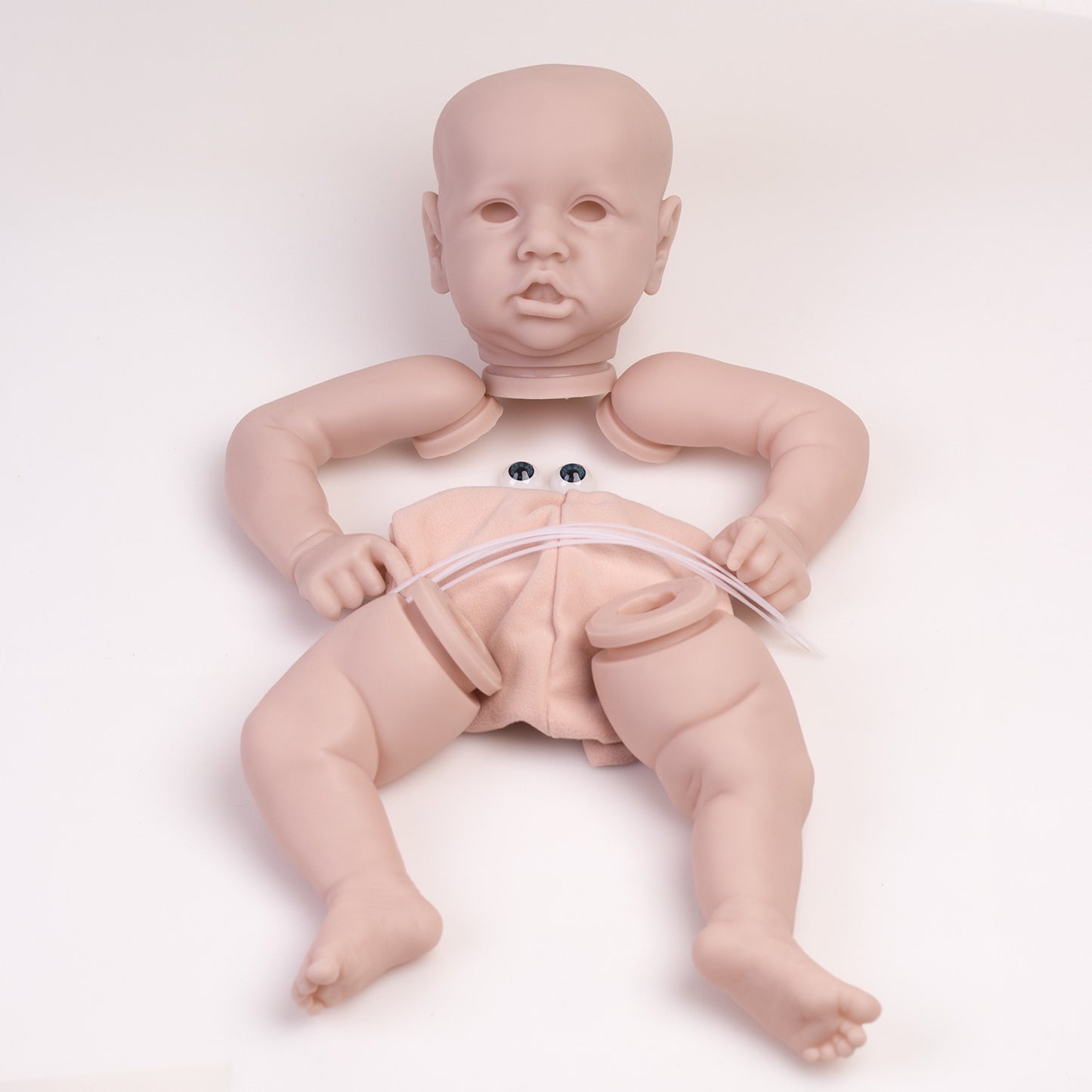 Unpainted Lifelike Reborn Baby Dolls Kits DIY Vinyl Silicone Baby Doll Kit Parts