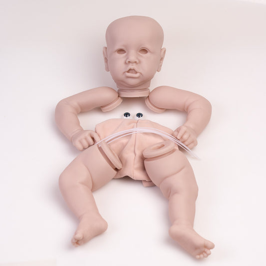 Unpainted Lifelike Reborn Baby Dolls Kits DIY Vinyl Silicone Baby Doll Kit Parts