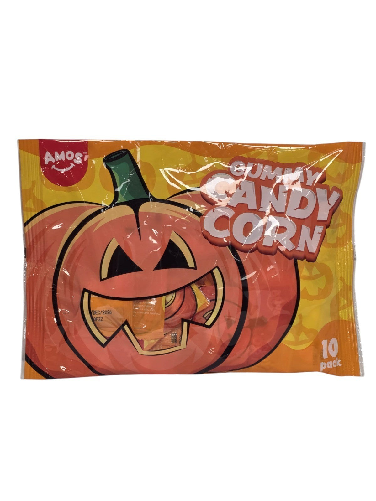 AMOS Gummy Candy Corn Halloween Sweets 10 Pack Trick or Treat Single or 2 Bags