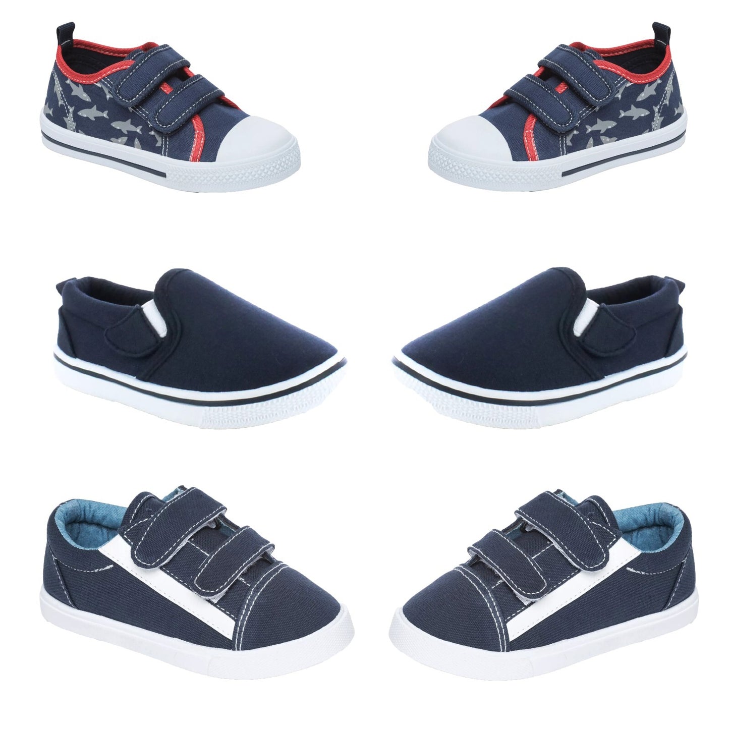 BOYS CANVAS SHOES PUMPS CHILDREN CASUAL BOAT DECK PLIMSOLLS SLIP ON ESPADRILLES
