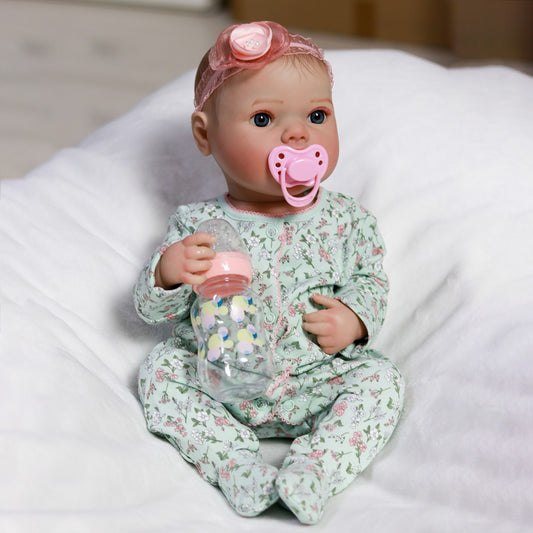 Realistic Reborn Dolls Baby Girl Full Body Vinyl Silicone Lifelike Newborn Gift