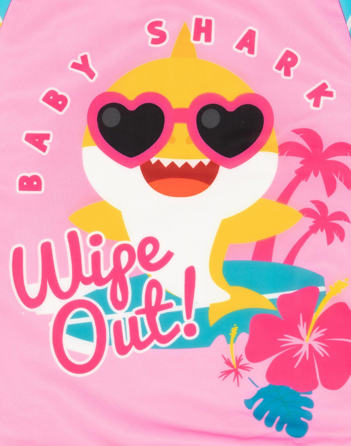 Baby Shark 1 Piece Surf Suit | Girls Pink | Official Merch