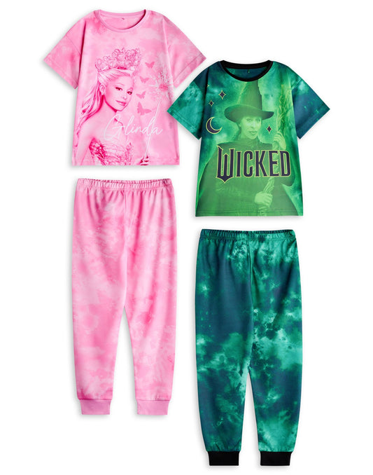 Wicked Multi-Pack of 2 Short Sleeve Long Leg Pyjama Set | Girls Multicoloured |