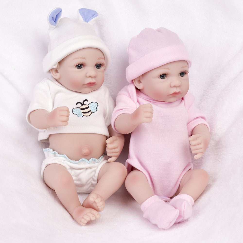 10" Reborn Dolls Waterproof Newborn Boy Girl Full Body Silicone Vinyl Twins Bath