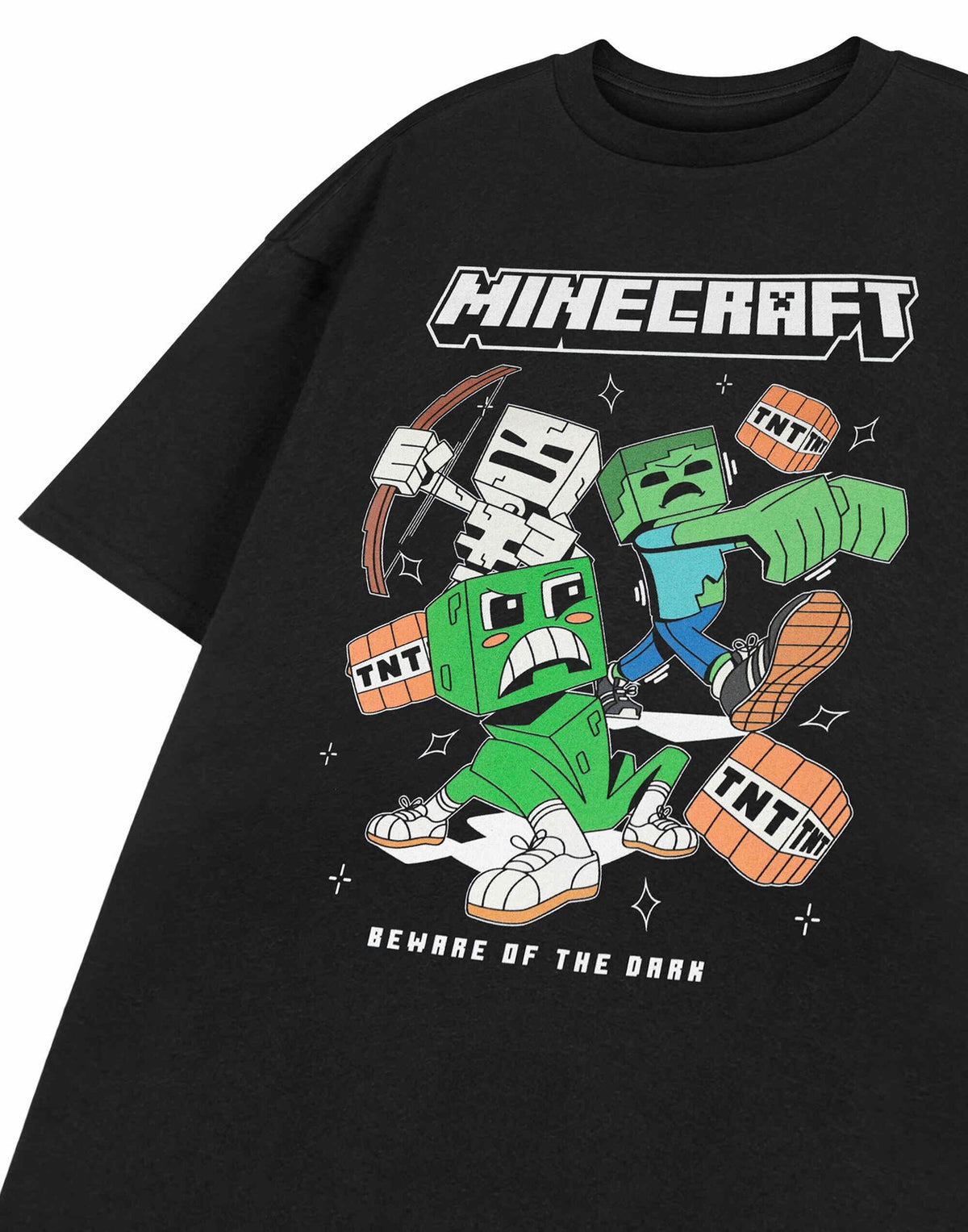Minecraft Short Sleeved T-Shirt | Mens Black Gaming | Official Merch