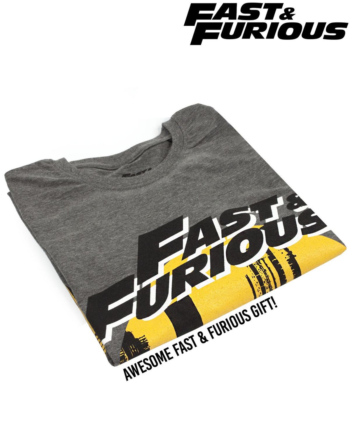 Fast And Furious Short Sleeved T-Shirt | Mens Charcoal | Official Merch