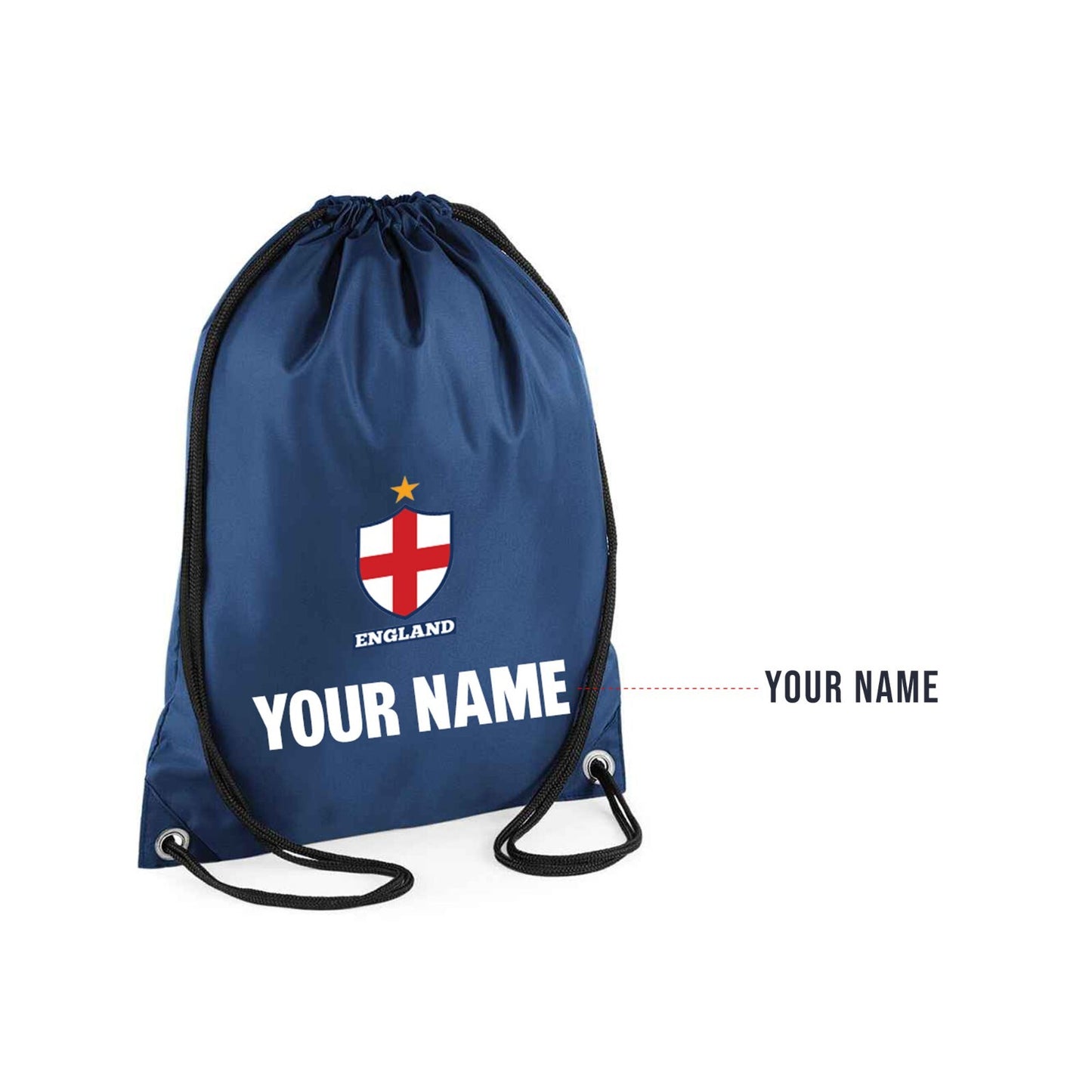 Personalised Kids England Style Home Football Kit Shirt Shorts Socks & Bag