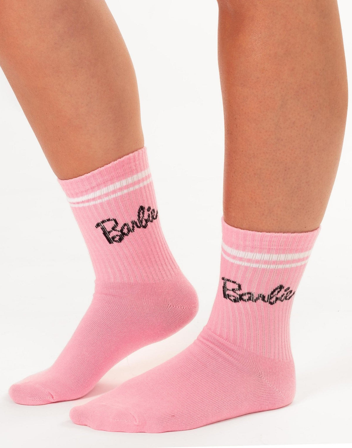 Barbie Calf Socks Set of 3 | Womens Pink | Official Merch
