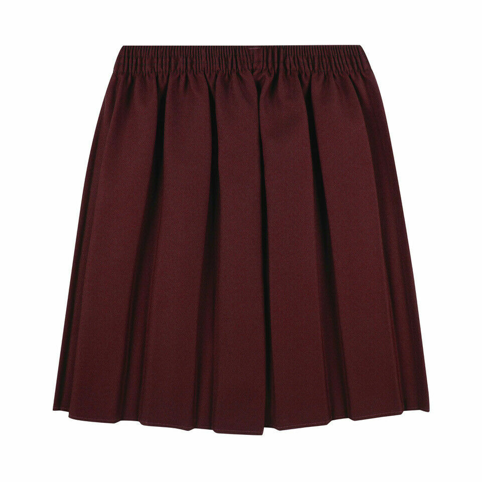 SCHOOL UNIFORM SKIRT GIRLS BACK TO SCHOOL UK BOX PLEATED ROUND ELASTICATED WAIST