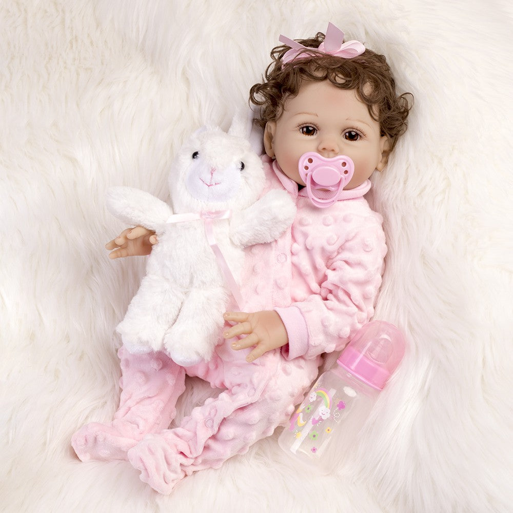 Reborn Baby Dolls Realistic Full Body Vinyl Silicone Newborn Girl Doll Xmas Gift