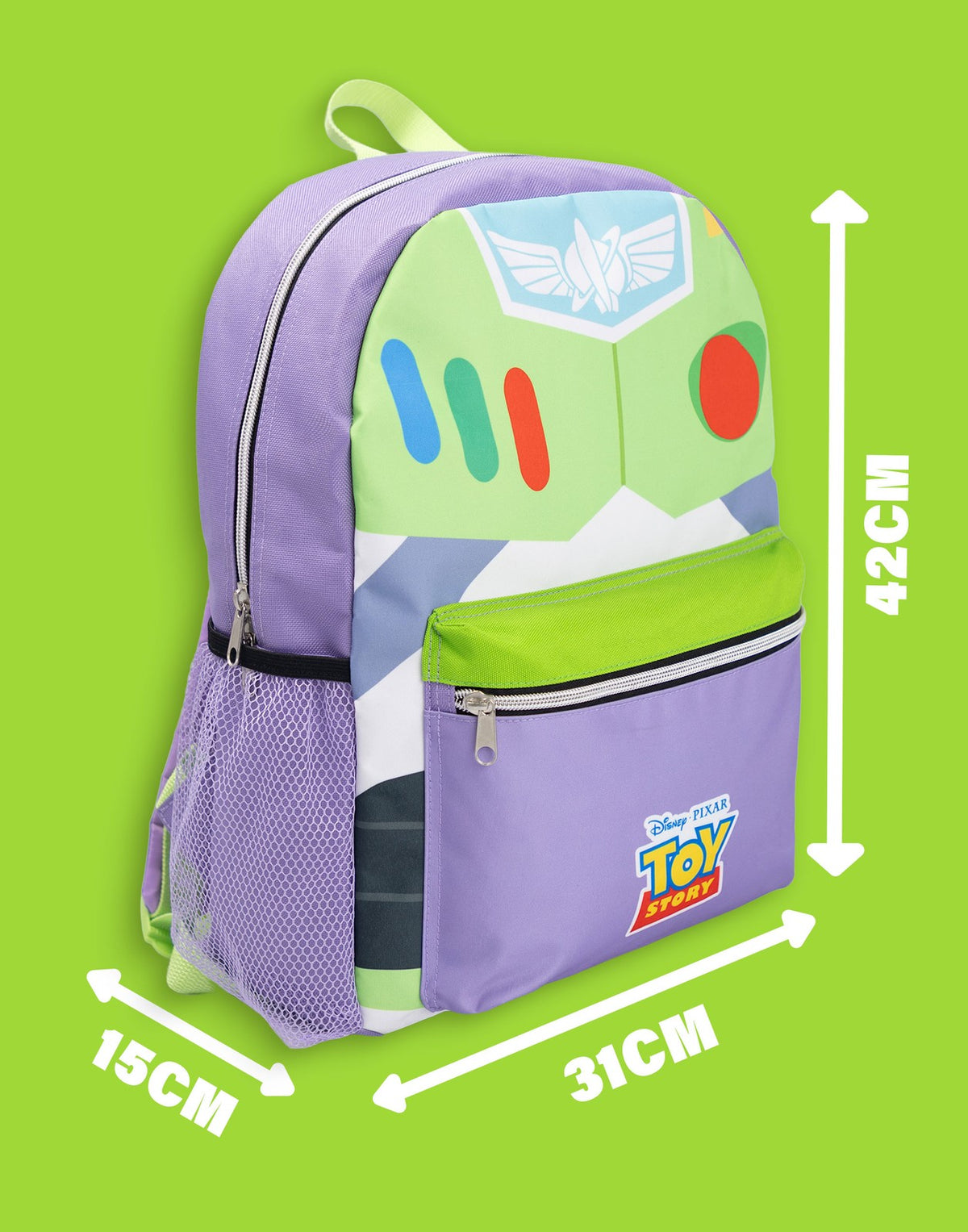 Disney 4 Piece Backpack Set | Unisex Kids Green | Official Merch